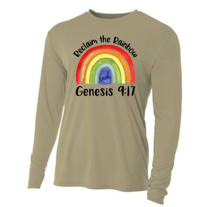 Christian Reclaim The Rainbow Jesus Lover Proverb Tee Cooling Performance Long Sleeve Crew