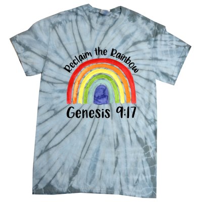 Christian Reclaim The Rainbow Jesus Lover Proverb Tee Tie-Dye T-Shirt