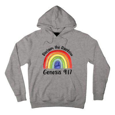 Christian Reclaim The Rainbow Jesus Lover Proverb Tee Tall Hoodie