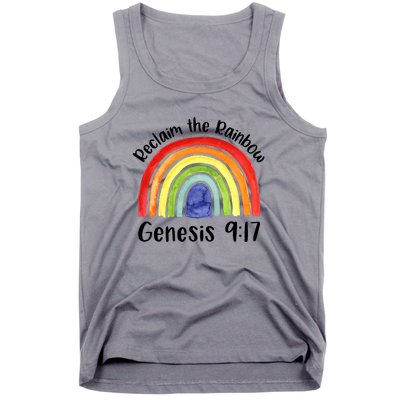 Christian Reclaim The Rainbow Jesus Lover Proverb Tee Tank Top