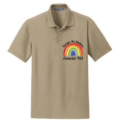 Christian Reclaim The Rainbow Jesus Lover Proverb Tee Dry Zone Grid Polo