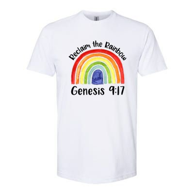 Christian Reclaim The Rainbow Jesus Lover Proverb Tee Softstyle CVC T-Shirt