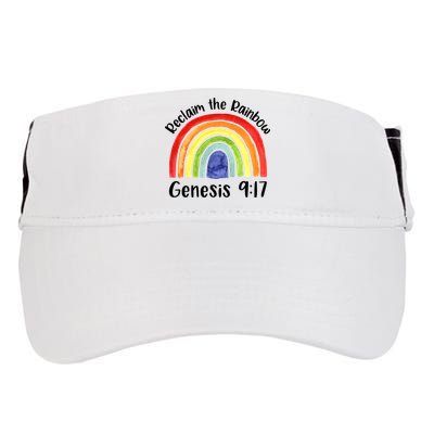 Christian Reclaim The Rainbow Jesus Lover Proverb Tee Adult Drive Performance Visor