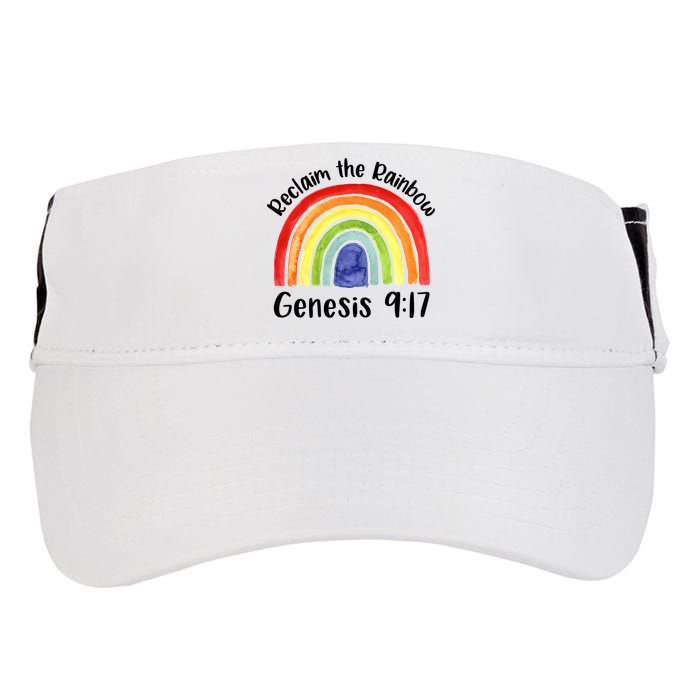 Christian Reclaim The Rainbow Jesus Lover Proverb Tee Adult Drive Performance Visor