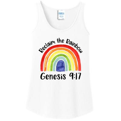 Christian Reclaim The Rainbow Jesus Lover Proverb Tee Ladies Essential Tank