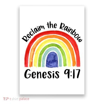 Christian Reclaim The Rainbow Jesus Lover Proverb Tee Poster