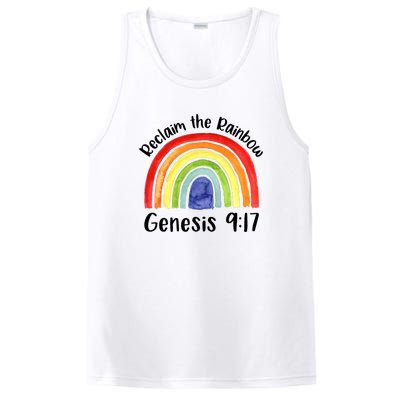 Christian Reclaim The Rainbow Jesus Lover Proverb Tee PosiCharge Competitor Tank