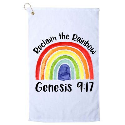 Christian Reclaim The Rainbow Jesus Lover Proverb Tee Golf Towel