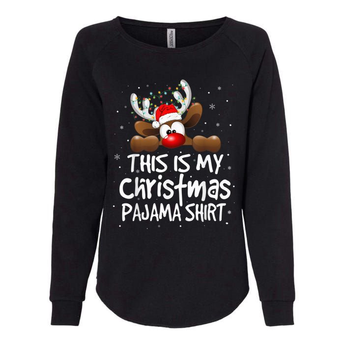 Cute Reindeer This Is My Christmas Pajamas Shirt Boy Girl Womens California Wash Sweatshirt