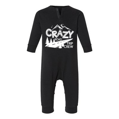 Cazy Road Trip Crew Funny Gift Family Vacation Tee Funny Outdooor Gift Infant Fleece One Piece