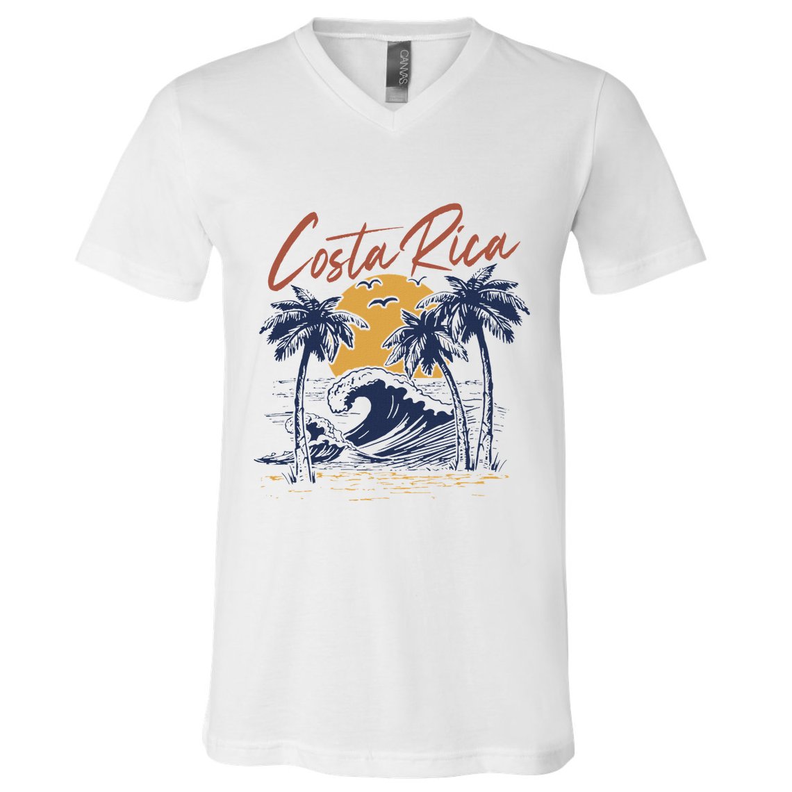 Costa Rica Tropical V-Neck T-Shirt