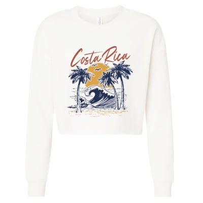 Costa Rica Tropical Cropped Pullover Crew