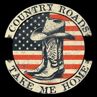 Country Roads Take Me Home Cowboy Western Virginia Retro Cooling Performance Crew T-Shirt