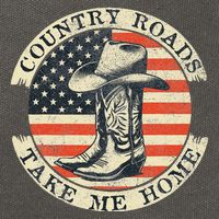Country Roads Take Me Home Cowboy Western Virginia Retro Cotton Canvas Backpack