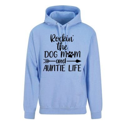 Cute Rocking The Dog Mom And Aunt Life Mothers Day Wo Unisex Surf Hoodie