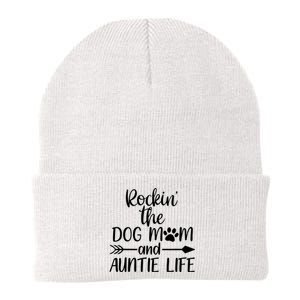 Cute Rocking The Dog Mom And Aunt Life Mothers Day Wo Knit Cap Winter Beanie