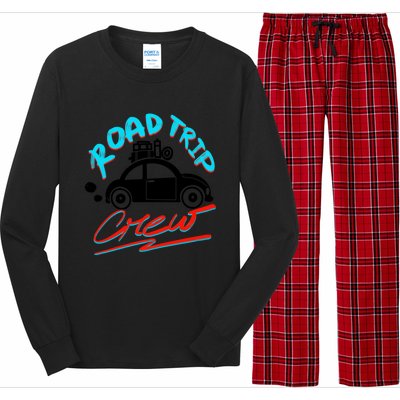 Cool Road Trip Crew Funny Summer Vacation Travel Fan Gift Funny Gift Long Sleeve Pajama Set