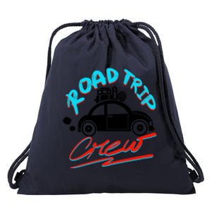 Cool Road Trip Crew Funny Summer Vacation Travel Fan Gift Funny Gift Drawstring Bag