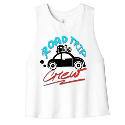 Cool Road Trip Crew Funny Summer Vacation Travel Fan Gift Funny Gift Women's Racerback Cropped Tank