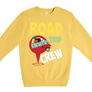 Cool Road Trip Crew Funny Summer Vacation Travel Fan Gift Meaningful Gift Premium Crewneck Sweatshirt