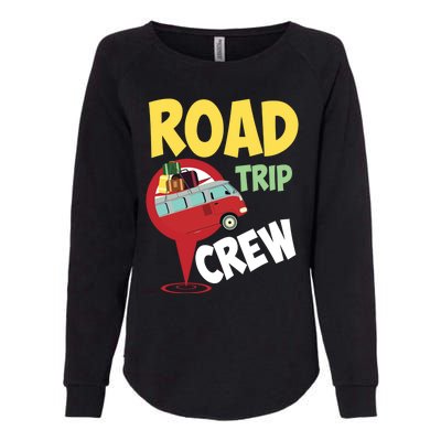 Cool Road Trip Crew Funny Summer Vacation Travel Fan Gift Meaningful Gift Womens California Wash Sweatshirt