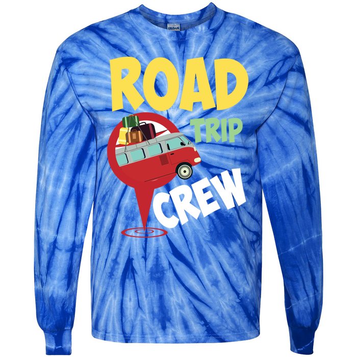 Cool Road Trip Crew Funny Summer Vacation Travel Fan Gift Meaningful Gift Tie-Dye Long Sleeve Shirt