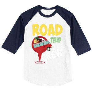 Cool Road Trip Crew Funny Summer Vacation Travel Fan Gift Meaningful Gift Baseball Sleeve Shirt