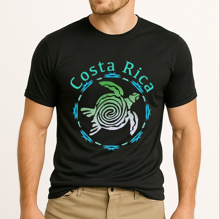 Costa Rica Tee Vintage Tribal Turtle Performance Shirt