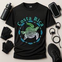 Costa Rica Tee Vintage Tribal Turtle Performance Shirt