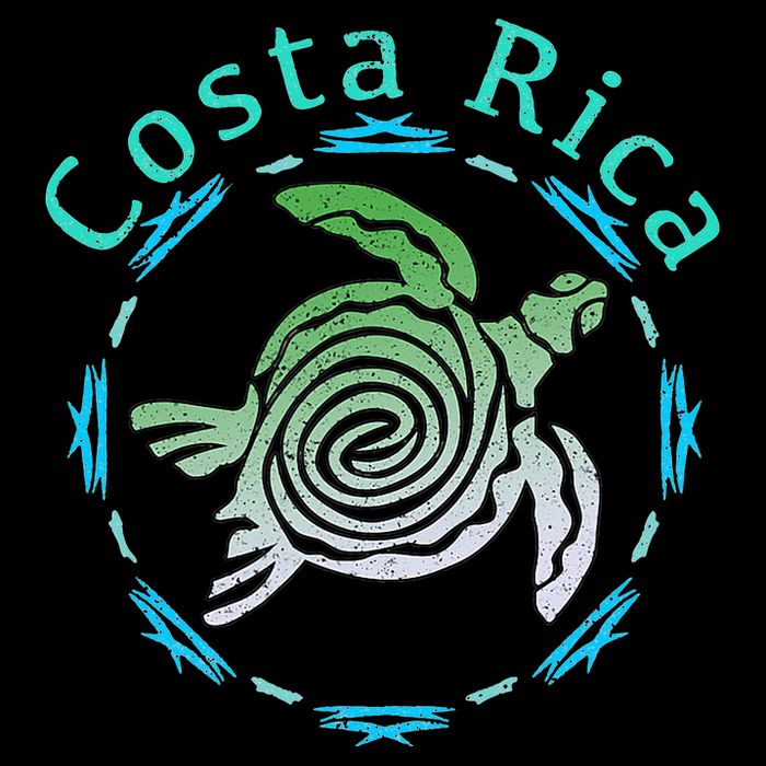 Costa Rica Tee Vintage Tribal Turtle Performance Shirt
