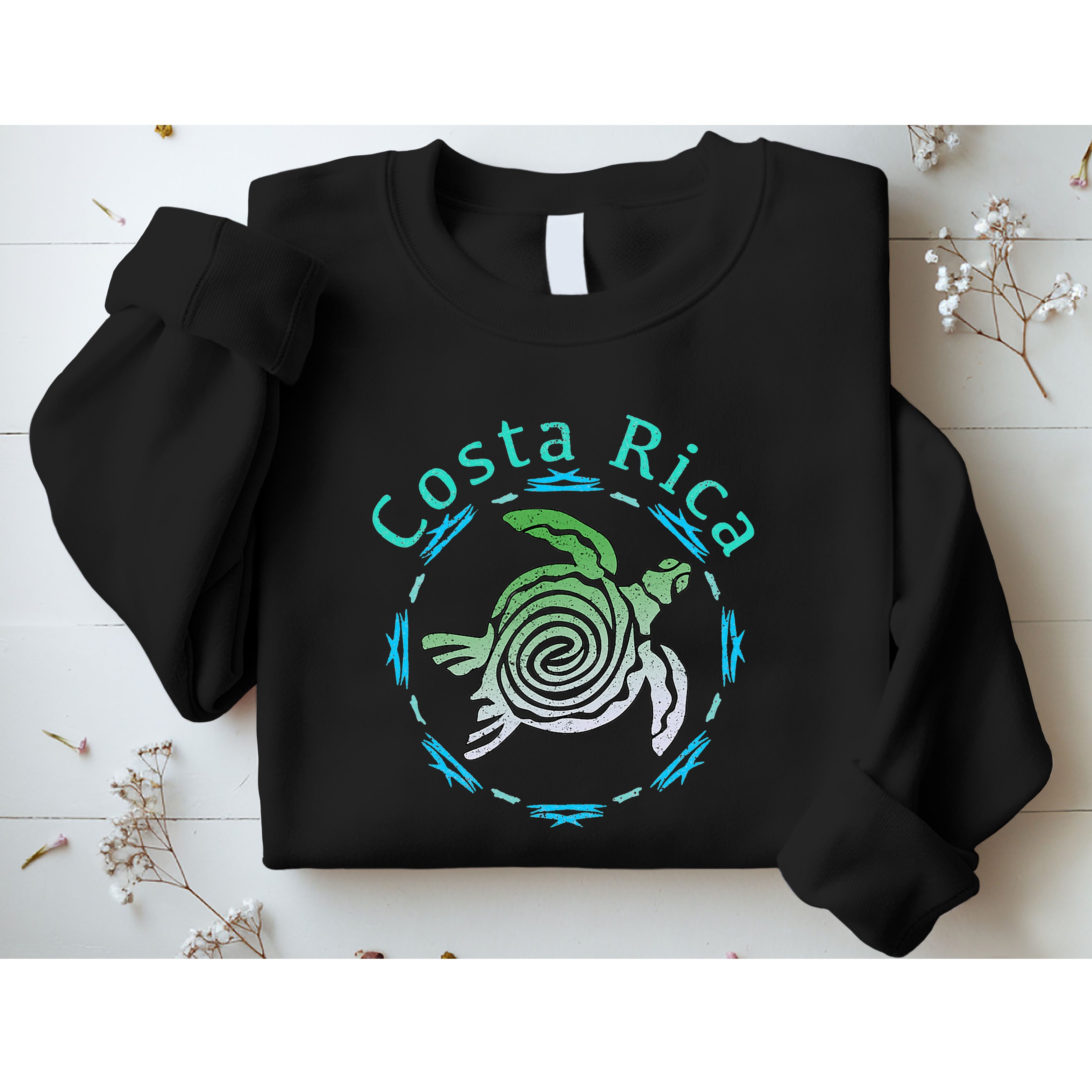 Costa Rica Tee Vintage Tribal Turtle Sweatshirt