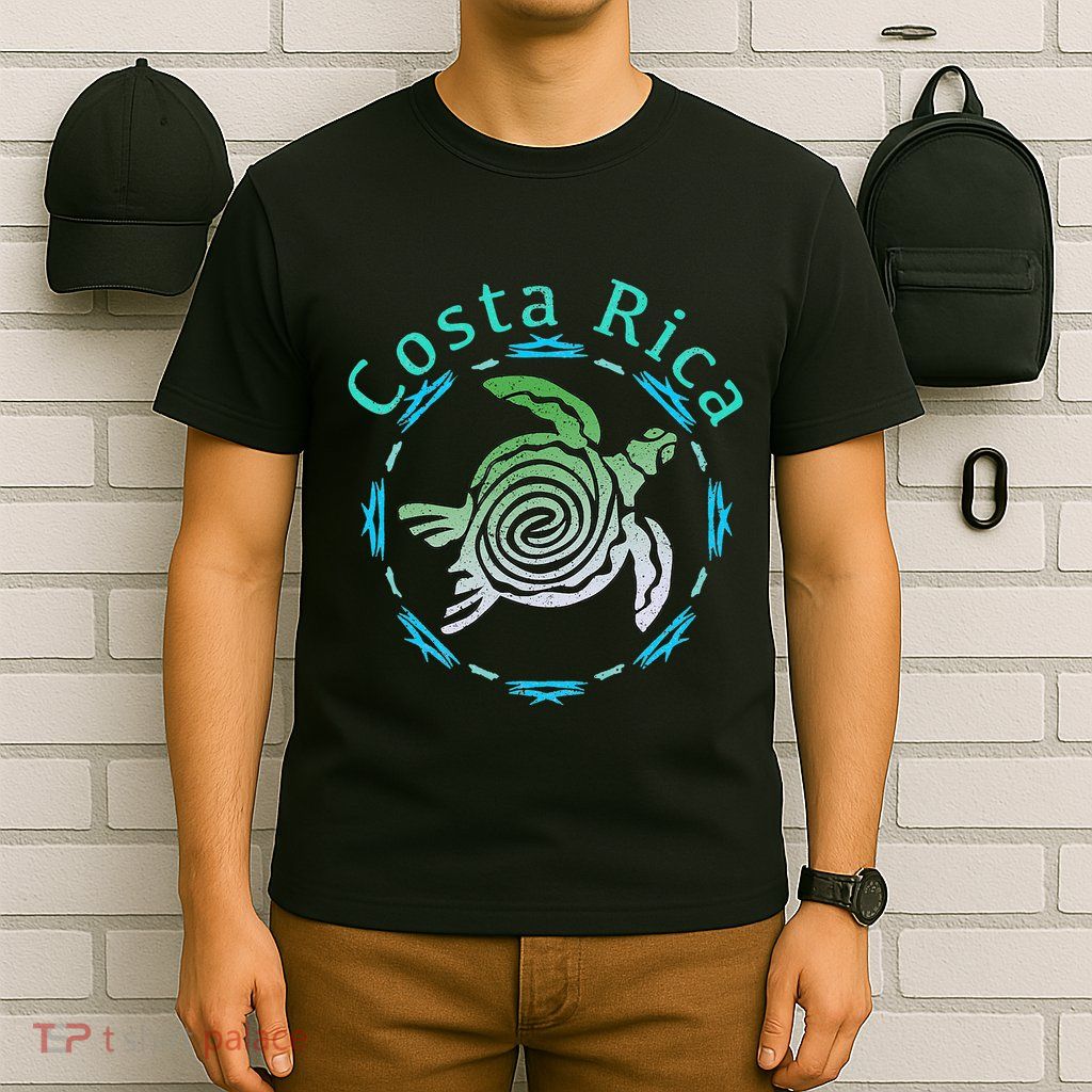 Costa Rica Tee Vintage Tribal Turtle T-Shirt