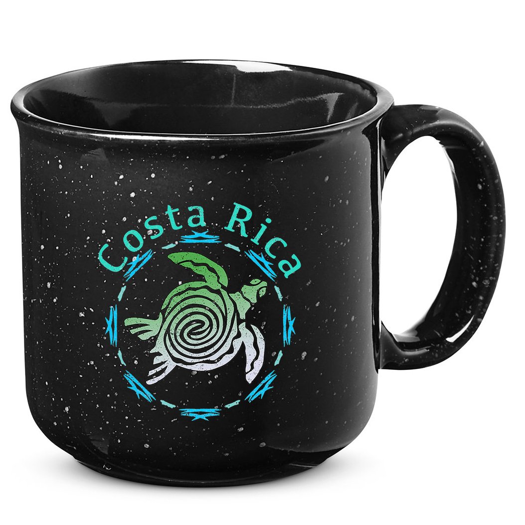Costa Rica Tee Vintage Tribal Turtle 15oz Campfire Ceramic Mug