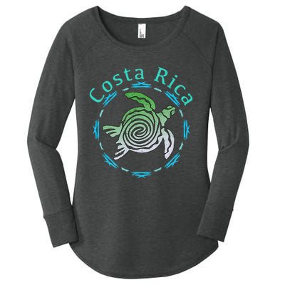 Costa Rica Tee Vintage Tribal Turtle Women's Perfect Tri Tunic Long Sleeve Shirt