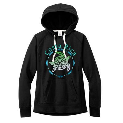 Costa Rica Tee Vintage Tribal Turtle Women's Fleece Hoodie