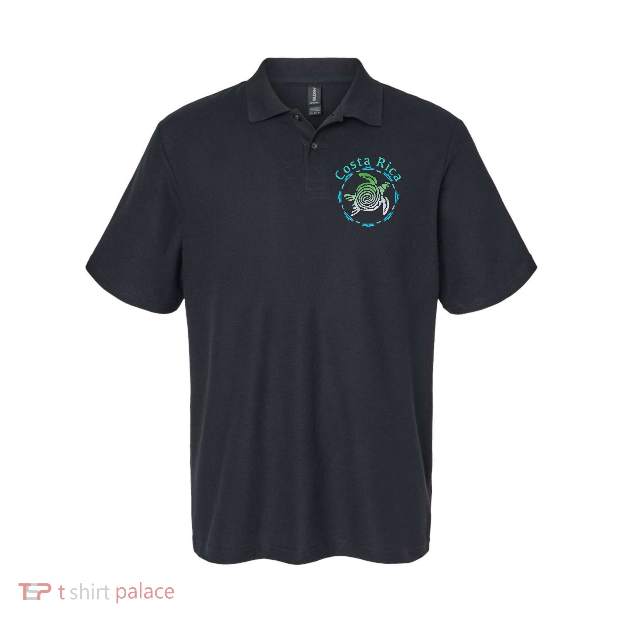 Costa Rica Tee Vintage Tribal Turtle Polo