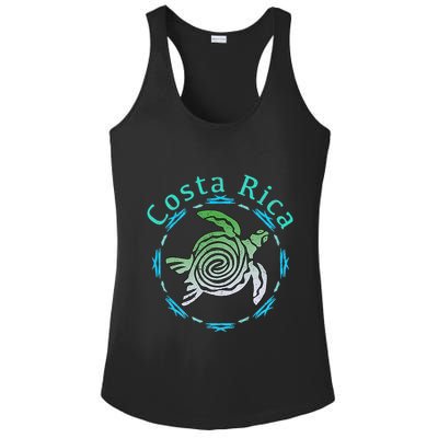 Costa Rica Tee Vintage Tribal Turtle Ladies PosiCharge Competitor Racerback Tank