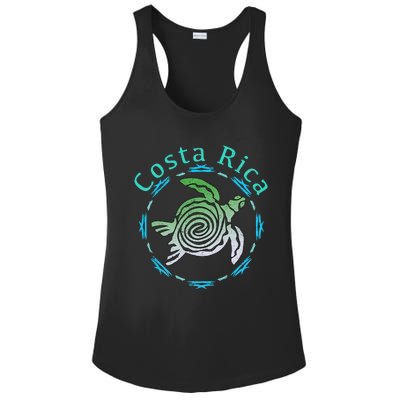 Costa Rica Tee Vintage Tribal Turtle Ladies PosiCharge Competitor Racerback Tank