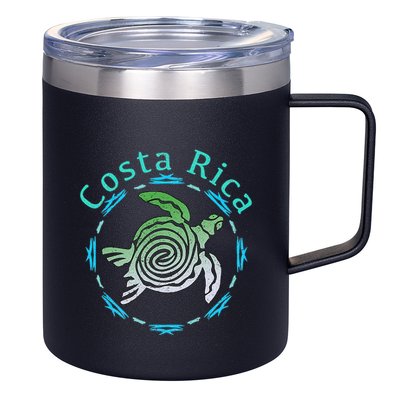 Costa Rica Tee Vintage Tribal Turtle 12oz Stainless Steel Coffee Mug