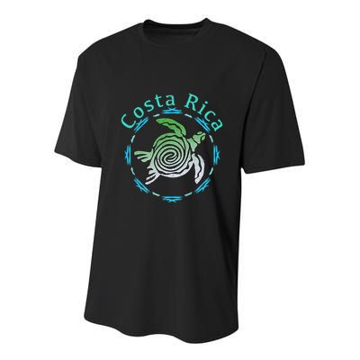 Costa Rica Tee Vintage Tribal Turtle Youth Performance Sprint T-Shirt