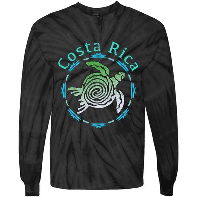 Costa Rica Tee Vintage Tribal Turtle Tie-Dye Long Sleeve Shirt