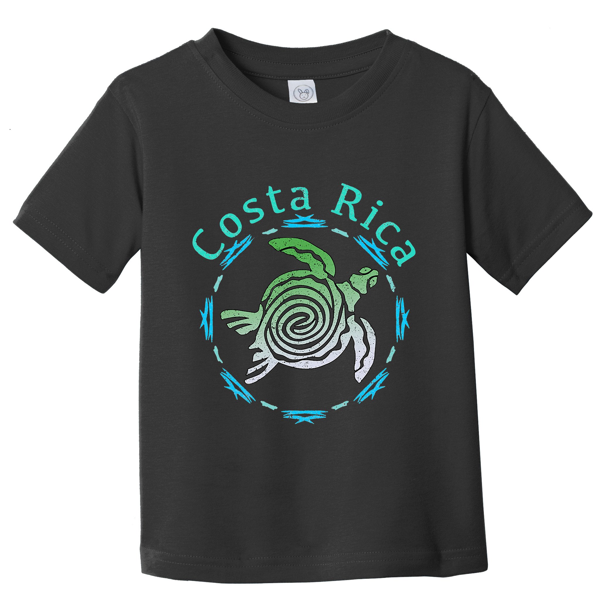 Costa Rica Tee Vintage Tribal Turtle Toddler T-Shirt