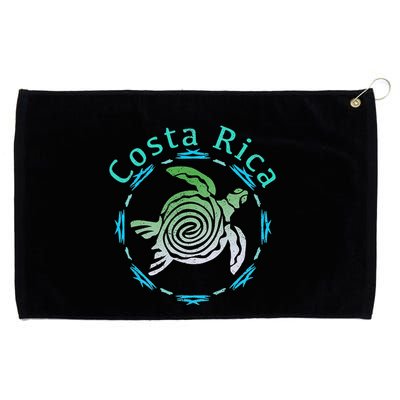 Costa Rica Tee Vintage Tribal Turtle Grommeted Golf Towel