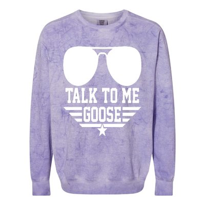 Cool Retro Talk To Me Goose Gift Colorblast Crewneck Sweatshirt