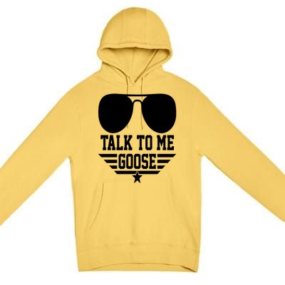 Cool Retro Talk To Me Goose Gift Premium Pullover Hoodie