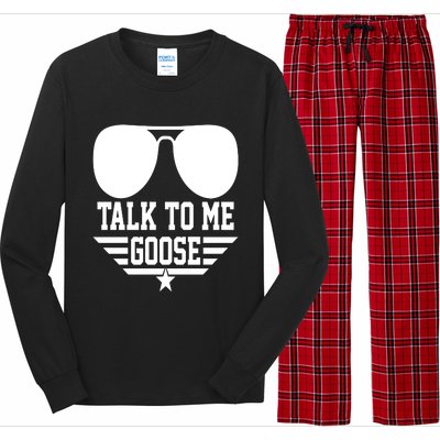 Cool Retro Talk To Me Goose Gift Long Sleeve Pajama Set