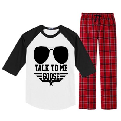 Cool Retro Talk To Me Goose Gift Raglan Sleeve Pajama Set