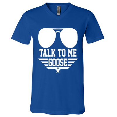 Cool Retro Talk To Me Goose Gift V-Neck T-Shirt