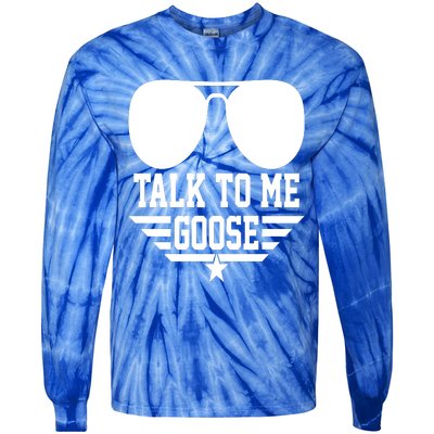 Cool Retro Talk To Me Goose Gift Tie-Dye Long Sleeve Shirt