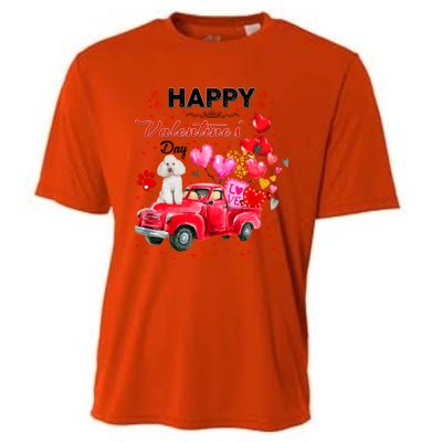 Cute Red Truck Poodle Valentines Day Costume Gift Cooling Performance Crew T-Shirt